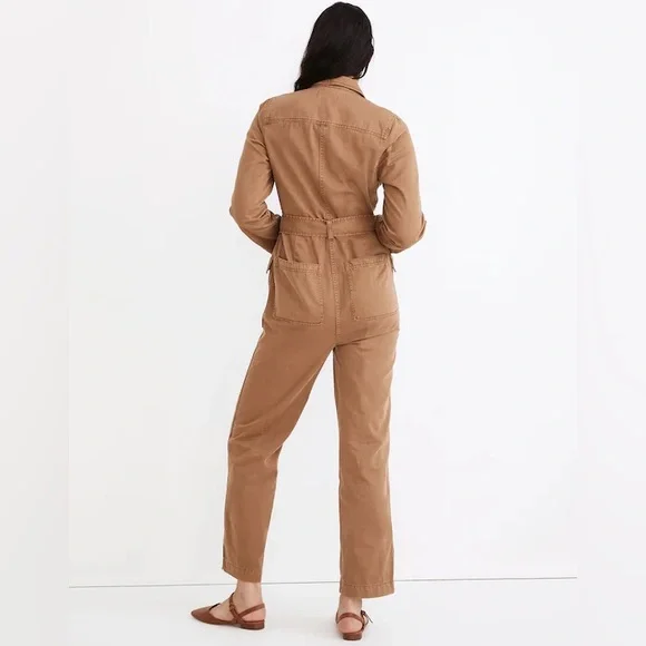 Madewell Long Sleeve Tie Waist Fatigue Jumpsuit XXS - Picture 5 of 6